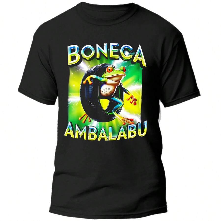 Playera, BrainRot Italiano – " Boneca Ambalabu" - Negro - Ver 1