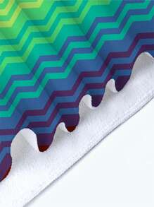 1 pièce Serviette de plage à rayures arc-en-ciel, serviette de plage en microfibre, serviette de plage super absorbante, serviette de très fort grammage, serviette de plage de voyage, serviette de piscine de sport, serviette de camping de salle de bain, serviette de yoga pour filles femmes adultes