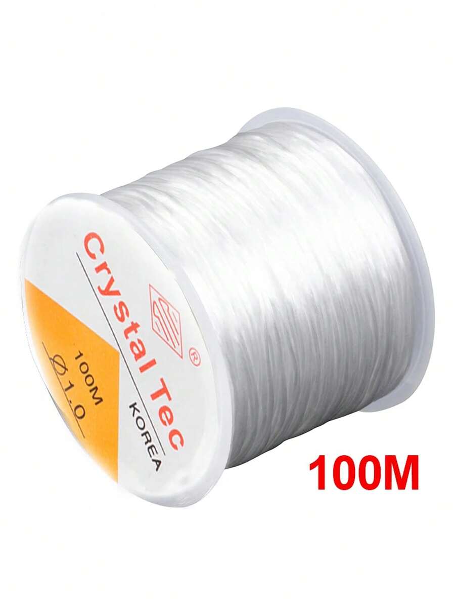100m Strong Elastic Crystal Beading Thread Cord Jewelry Making Necklace Bracelet DIY Beads String Stretchable Thickness 0.5-1mm - Multicolor - View 1