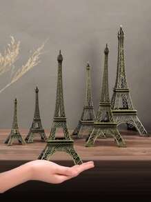 1pc Vintage Bronze Paris Eiffel Tower Model, High-Quality Zinc Alloy Material, Metal Crafts Home/Office Decor, Gift