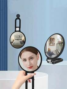 1PC Professional 30X Magnification Vanity Mirror | 360° Adjustable Handle & Foldable Base | Dual-Sided Travel Compact For Precision Makeup