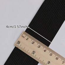 لفة (2-5) ياردة بالحزمة بحزام مرن منسوج بعرض 1.5/2/2.5/3/4/5 سم باللونين الأبيض والأسود، حزام مطاطي لخياطة الملابس والتفصيل وخياطة الألسنة والأشرطة