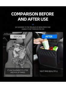 Multifunctional Car Seat Storage Bag PU Leather Storage Bag Garbage Bag Storage Bag Suitable For Most Car Models - one-size - View 3