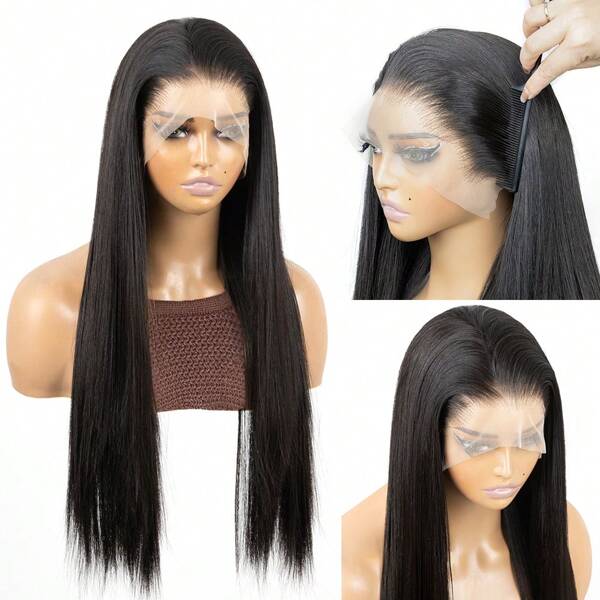 13x6 Lace Part Straight Wigs Synthetic Black Long Straight Hair Wigs 22 Inch Nature Brown Wig Lace Front Wigs For Women Heat Resistant Synthetic Hair Wigs For Daily Party Kanekalon Wigs Free Part 150% Density For Women Daily Party Vacation Holiday Beginner Use Natural Looking Wigs Ready To Wear HD Glueless Lace Synthetic Wigs Heat Resistant Fiber Hair Wigs For Fashion Women Daily Party Festival Beginner Use
