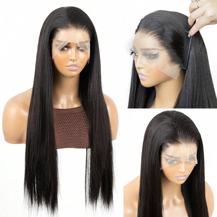 13x6 Lace Part Straight Wigs Synthetic Black Long Straight Hair Wigs 22 Inch Nature Brown Wig Lace Front Wigs For Women Heat Resistant Synthetic Hair Wigs For Daily Party Kanekalon Wigs Free Part 150% Density For Women Daily Party Vacation Holiday Beginner Use Natural Looking Wigs Ready To Wear HD Glueless Lace Synthetic Wigs Heat Resistant Fiber Hair Wigs For Fashion Women Daily Party Festival Beginner Use