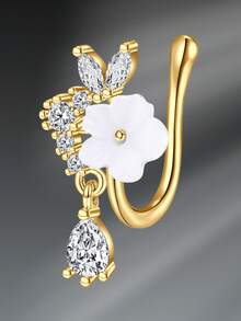 CIZME Fake Nose Rings Stainless Steel Gold Faux Septum Rings Dangle U Shaped Fake Nose Piercing Jewelry Non Piercing Septum Rings For Women Men Fake Lip Rings Ears Clip On Cartilage Earring - Fake Nose Ring - View 17