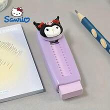 ¡Esencial para volver a la escuela! Set de 1/5 piezas con personajes de Sanrio, que incluye Hello Kitty, Kuromi, etc. - Hecho de material ABS resistente anti-manchas y anti-caídas - Incluye My Melody, Pompompurin, My Melody