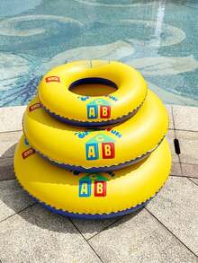 1 件超大加厚游泳圈，防倾覆，初学者游泳圈，男女款，充气水上浮圈 - 彩色 - 查看 3