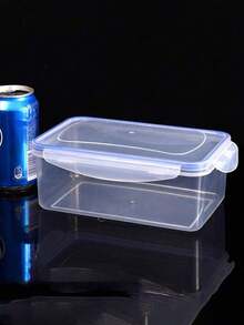 1件套长方形冰箱食品容器，微波炉塑料午餐盒，密封餐盒，适用于食物储存、户外露营 - 彩色 - 查看 7