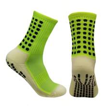 1 paire de chaussettes de sport antidérapantes pour le soccer/football, chaussettes de soccer/football pour adultes, chaussettes de sport pour la course, la randonnée, respirantes et rafraîchissantes