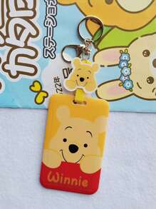 Disney Disney Cute Cartoon Style Release Button ID Badge/Card Holder, Metro/Bus Card Case, Name Tag Lanyard Keychain School Supplies,Back To School
