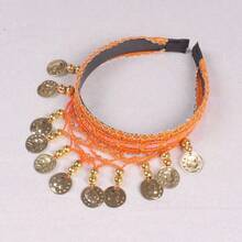 1 Pc Girls Hair Hoop Hair Bands Head Chain Headpiece Headband Belly Dance Costumes For Women Headwear Dance Head Inserted Dance Hair Comb Stage Performance Accessories Head Hoop Crown