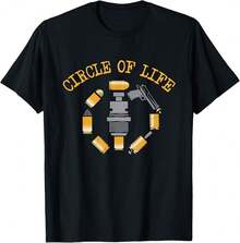 Ammo Reloader Process Circle Of Life - Reloading T-Shirt>ET Gifts For Grandparents - Black - View 1