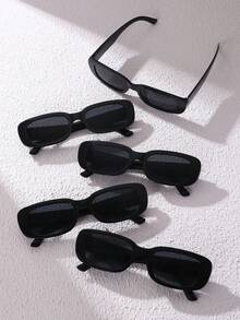 1 Pair/20 Pairs Retro Square Glasses, Black & White, Unisex Eyewear For Party Wedding And Sports Event - Multicolor - View 8