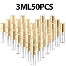 6 件/30 件/50 件 2ML/3ML/5ML/10ML 空玻璃喷雾瓶，可再填充迷你香水雾化器，带镀金喷雾器的便携式旅行样品瓶，男女通用化妆品容器，适合作为送给父母和朋友的礼物 - 彩色 - 查看 12