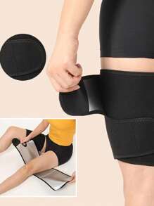 2 piezas Cinturón de sudoración de muslos, Entrenador de piernas, Recortador de muslos, Manga ajustable para dar forma a las piernas, Protectores de piernas para fitness y deporte, Accesorios de gimnasio para hombres y mujeres