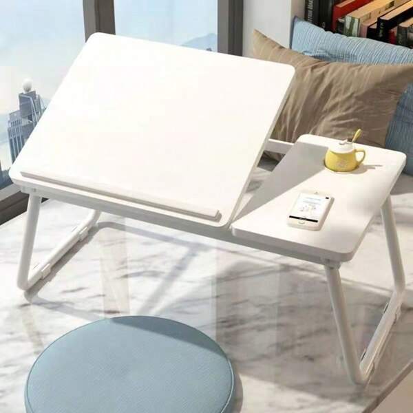 Omkeerbaar opvouwbaar laptopbureau, verstelbaar tafelblad voor op schoot, slouchy bureau met hoogteverstelling, studeertafel