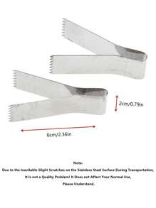 1/2/3/4/5/6Pcs Multipurpose Stainless Steel Pastry Tongs - Ergonomic Dough Scraper & Cookie Maker For Maamul, Pastries, Pasta - Durable Kitchen Tools With Comfort Grip, Hanging Storage Design, Baking Essentials, Compact Tool, Sturdy Construction, Cooking Enthusiasts