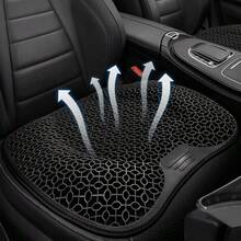 Đệm ghế gel thoáng khí, đệm ghế làm mát thiết kế dạng tổ ong, đệm ghế mềm, đệm ghế chống trượt - màu đen - Xem 4