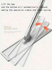 1 Set Family Cleaning Brush Kit Includes 3pcs Mop Cloths, Removable Mop Head, Extendable Handle With Bucket, Hand Wash Cloth, Suitable For Tile, Wood Flooring, Marble Mop Cleaning Supplies, Ideal Gift - Grey - View 4