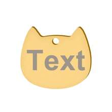 Customized Cat Shaped Name Tag, Pet ID Tag, Cat Accessories, Collar Pendant, Various Fonts And Colors Available