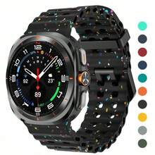 原装表带兼容三星 Galaxy Watch Ultra 47 毫米海洋硅胶运动手链兼容 Galaxy Watch Ultra 表带配件 - for Galaxy Watch 7 Ultra 47mm - 查看 10
