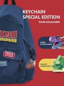 Voiture jouet dinosaure pour garçons et filles, porte-clés, pendentif de sac d'école, pendentif d'arbre de Noël, figurines de dinosaures Jurassiques cartoons tels que le Tyrannosaure Rex, le Tricératops, le Vélociraptor, l'Ankylosaure, le Spinosaure, le Carnotaure. Pendentifs de jouets, porte-clés. Idéal pour des cadeaux de fête intéressants et raffinés pour les enfants.