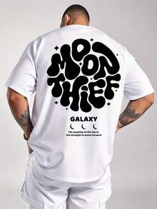 Men's Summer Short Sleeve Printed-Shirt - White - View 1