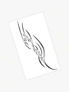 1-3片可水洗防水防汗不反光临时纹身贴纸欧美风格ins个性精灵图腾适合人们日常使用 - 黑色 - 查看 5