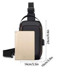 Men's Chest Bag, Large Capacity Shoulder Crossbody Bag With Password Lock, Casual Sports Small Backpack, Motorcycle Bag, Fashionable Men's Bag Suitable For Teen, Casual Outdoor, Athletic, Vacation, Travel, Graduation Gifts, Birthday Accessories