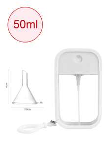 1套4件套便捷50ml卡片喷雾瓶，配硅胶盖、挂钩、漏斗，小型酒精洗手液喷雾瓶，独立香水瓶，化妆水，驱蚊消毒瓶，便携香水喷雾瓶，超细雾化洗面水瓶，喷雾瓶，小型酒精消毒喷雾瓶 - 彩色 - 查看 15