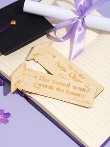 Regalos personalizados de graduación, marcapáginas de graduación, regalos de graduación 2025, los mejores regalos de graduación para otros. - color madera - Ver 4