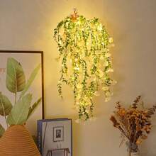 1 件百合花吊灯 LED 灯，藤蔓花枝适用于墙壁、壁炉、室内装饰、婚礼氛围、花卉装饰灯 - 暖白色 - 查看 4