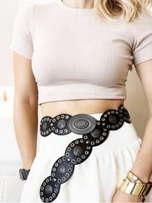 A High - Quality Metal Belt With A Circular Design For Summer Summer, School - Bohemian - View 2