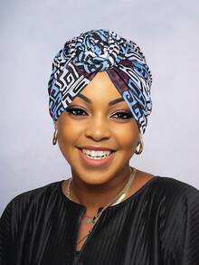 Awegeo Women's Turbans Printed Compass Style, Light Luxury African Style Headscarf Hat, Important Occasion Wearing Headband Hijab Hair Sleep Cap Sleep Bonnet - 1Pc - View 21