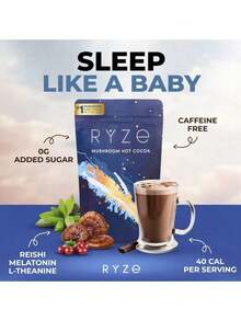  Mushroom Hot Cocoa Sleep Aid: Keto-Friendly Melatonin Supplement With Reishi, L-Theanine & Cacao | 20 Servings To Fall Asleep Faster And Stay Asleep - 其他 - 查看 2