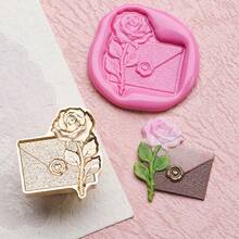 1pc Floral Series Wax Seal Stamp Brass Head, Plant Flower Retro Seal Stamp, Lily/Rose/Lily Of The Valley/Strawberry/Tulip Pattern, Embossed Solid Brass Stamp Head, Suitable For Decorating Envelopes, Party Invitations, Wine Packaging, Snail Mail, Christmas Gifts,Back To School,School Supplies - Multiple Sizes - View 8