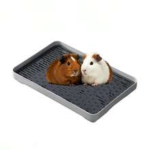 1pc PP Material Double-Layer Square Pet Litter Box With Drainage Hole, Removable & Washable, Suitable For Rabbits, Guinea Pigs And Other Small Pets, All Season Use