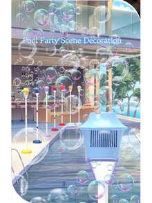 1 件带灯光和音乐的自动泡泡机 - 电池供电泡泡机 - 大气泡泡机 - 户外活动、生日、求婚、派对、万圣节、圣诞节的理想礼物