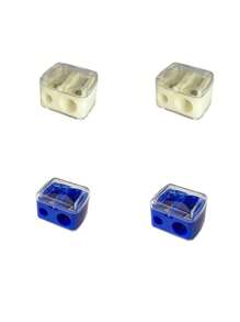 8/4/2pcs Makeup Pencil Sharpener, Lip Liner Pencil Sharpener, Eyebrow Pencil, Eyeliner Pencil Makeup Tool Sharpener, Eyeliner Pencil Sharpener, Double Hole Design, Excellent Material,Big & Small Hole Design, Easy To Use,Portable, Wide Application, Suitable For Beauty Salons, Nail Salons