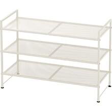 Simple Houseware 3-Tier Stackable Shoes Rack Storage Shelf, Bronze-Cll - White - View 1