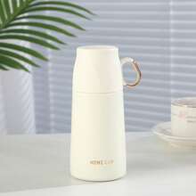 Bouteille isotherme en acier inoxydable pour boissons chaudes et froides avec couvercle étanche et gobelet intégré, triple isolation murale, boissons chaudes 6-12h, parfait pour le café et le thé, lavable au lave-vaisselle