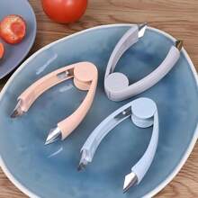 1 Piece Stainless Steel Strawberry Stem Remover / Pineapple Stem Remover - Easy To Use, Easily Remove Stems, Fruit And Vegetable Stem Remover, Multipurpose Strawberry, Pineapple, Tomato Stem Remover, Pineapple Stem And Core Remover, Kitchen Gadget