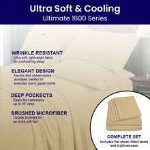 6-Piece Luxurious Super-Soft Bedsheet Set With Deep Pockets -  Friendly, Breathable, Wrinkle Free, Machine Washable - Màu Khaki - Xem 5