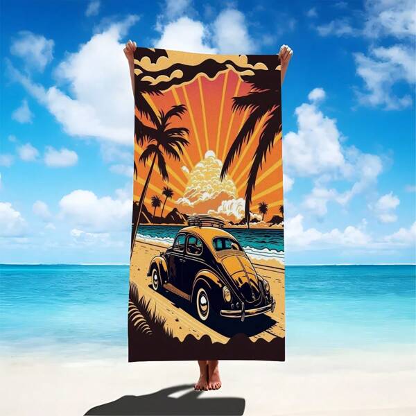 1pc Super Soft Microfiber Beach Towel, Quick-Dry, Absorbent & Lightweight For Beach, Bathroom, Swimming Pool