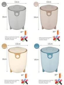 新款家用双层脚踏垃圾桶二合一加厚PP桌面垃圾桶