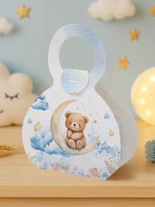 12件蓝色熊主题提手礼盒、蓝色熊主题图案纸质礼盒、蓝色熊生日派对礼品装饰盒、节日庆典手提礼盒、宝贝洗礼装饰、性别揭秘装饰、蓝色熊主题派对礼品包装用品、婚礼装饰、派对餐桌礼品装饰用品、购物小商品盒、厨房包装用品、派对小礼品 - 藍色小熊 - 查看 10