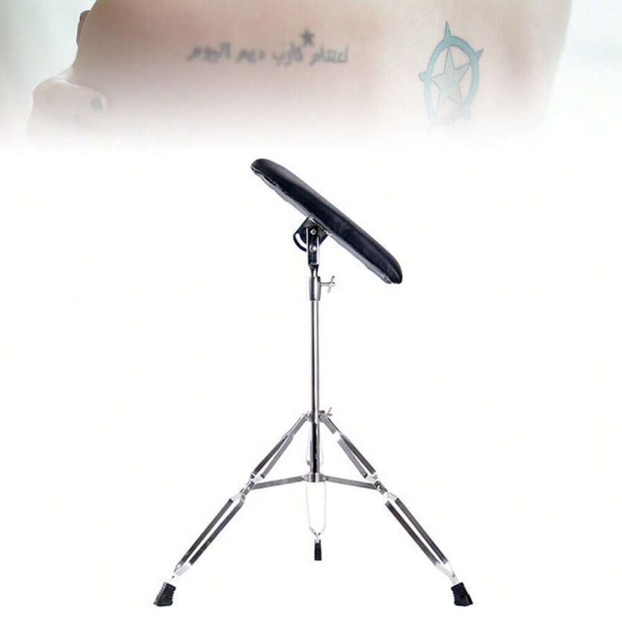 Tattoo Armrest Tripod Foldable Adjustable Height Arm Bar Leg Rest Studio Stand - As Shown - View 1