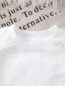 3pcs/Set Newborn Baby Knitted Long Sleeve Romper With Hat, Light Weight