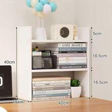 1 Stück minimalistisches nordisches Stil Desktop Lagergestell, doppellagiges/dreilagiges Bücherregal, Desktop Organisation und Lagerungstools, essenzieller Aufbewahrungsorganisator, praktisches kleines Möbelstück für Familien, zwei Farben und drei Stile